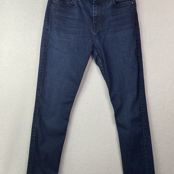 7 For All Mankind Jeans Womens 24 B (Air) High‎ Waist Ankle Skinny Denim Pants - Picture 1 of 11